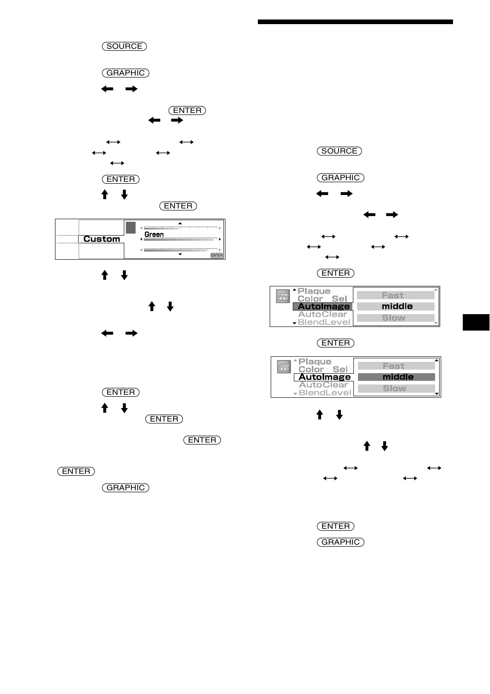 Autoimage, Selección del período de visualización de las, Imágenes — autoimage | Sony CDX-M3DI User Manual | Page 97 / 112