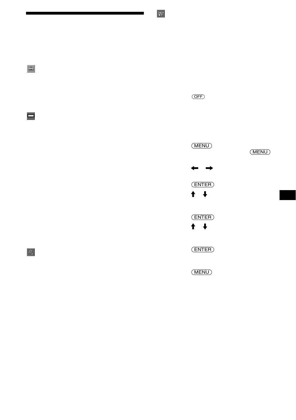 Cambio de los ajustes de sonido y la pantalla, Menú, 27 cambio de los ajustes de sonido y la pantalla | Sony CDX-M3DI User Manual | Page 99 / 112