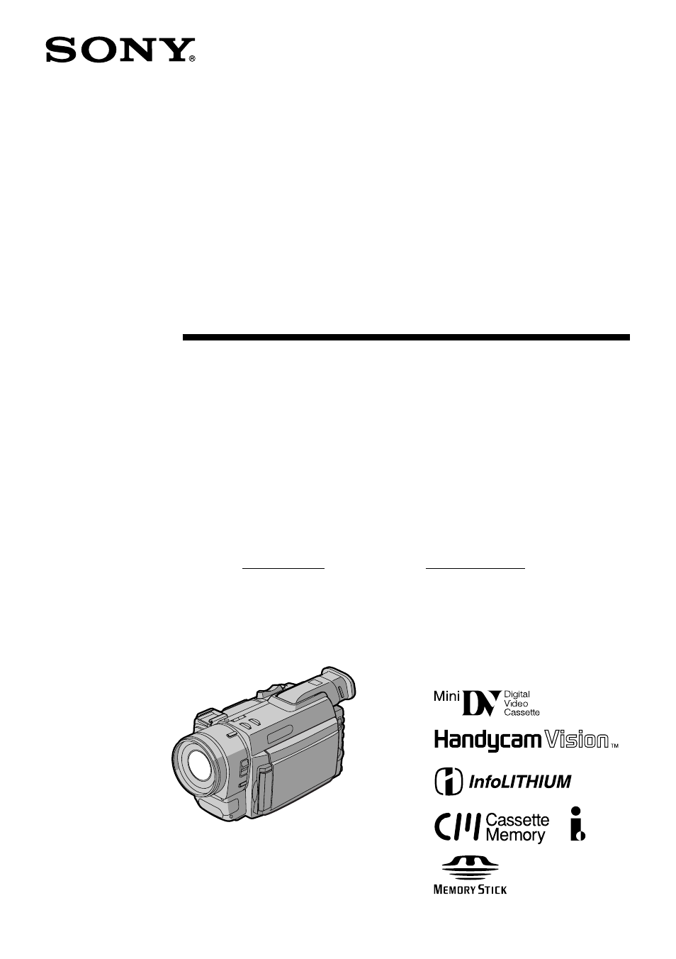 Sony DCR-TRV900 User Manual | 148 pages