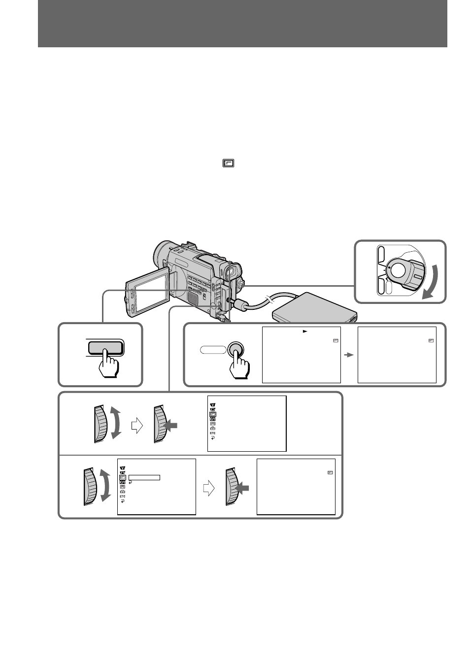 Press menu to stop copying | Sony DCR-TRV900 User Manual | Page 100 / 148