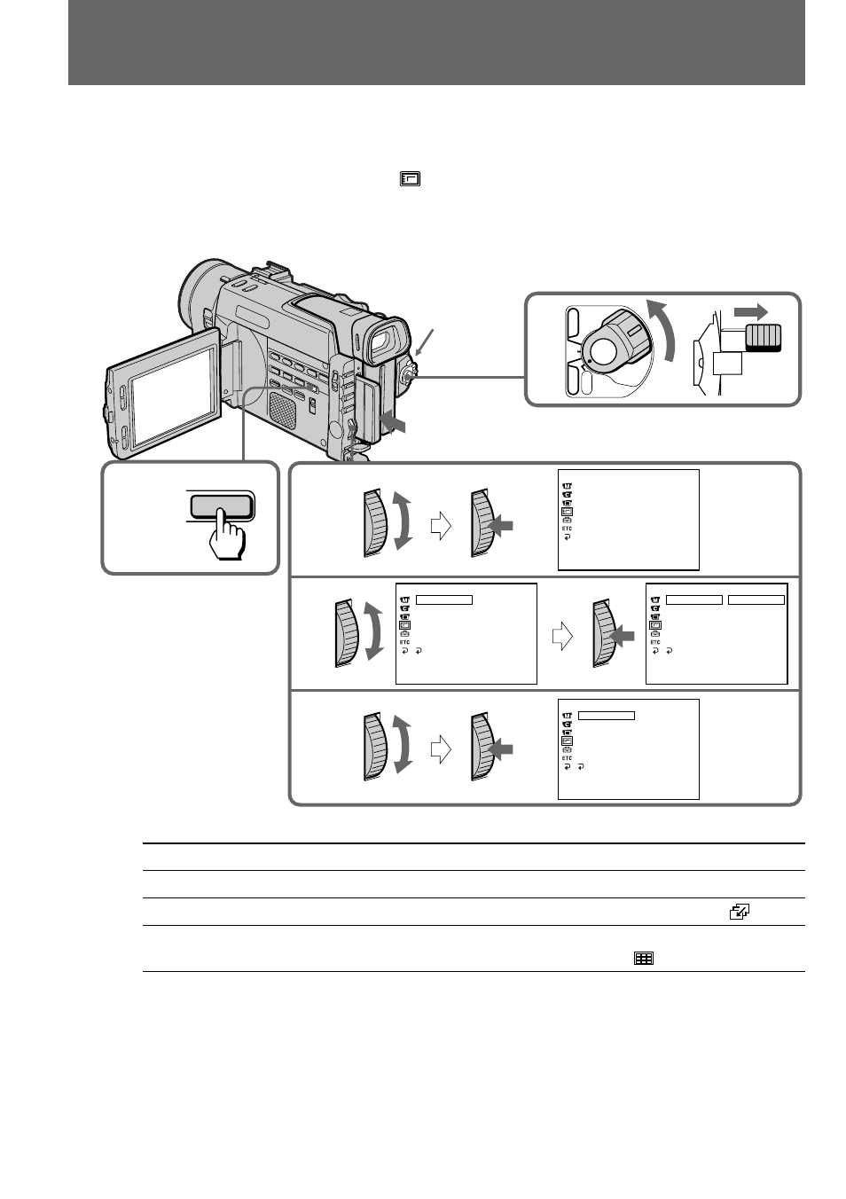 Settings of continuous shooting | Sony DCR-TRV900 User Manual | Page 104 / 148