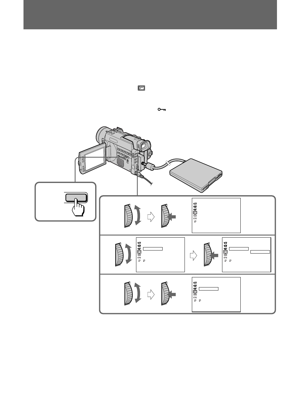 Preventing accidental erasure ﾐ protect, Preventing accidental erasure – protect | Sony DCR-TRV900 User Manual | Page 108 / 148