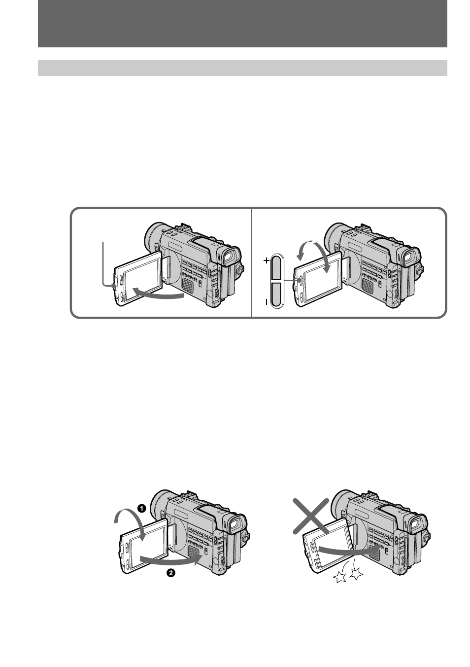 Shooting with the lcd screen | Sony DCR-TRV900 User Manual | Page 16 / 148