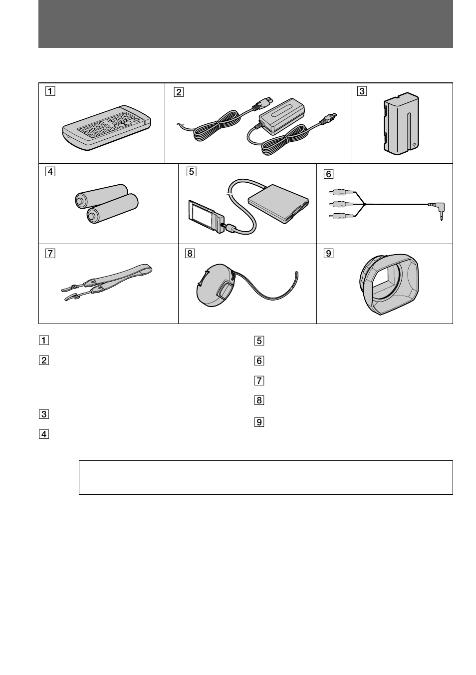Checking supplied accessories | Sony DCR-TRV900 User Manual | Page 6 / 148