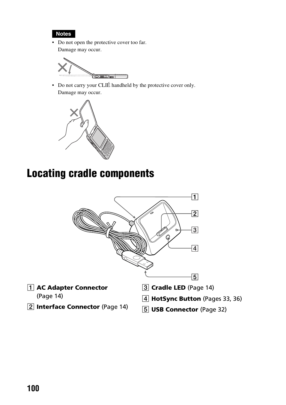 Locating cradle components | Sony PEG-TG50 User Manual | Page 100 / 104