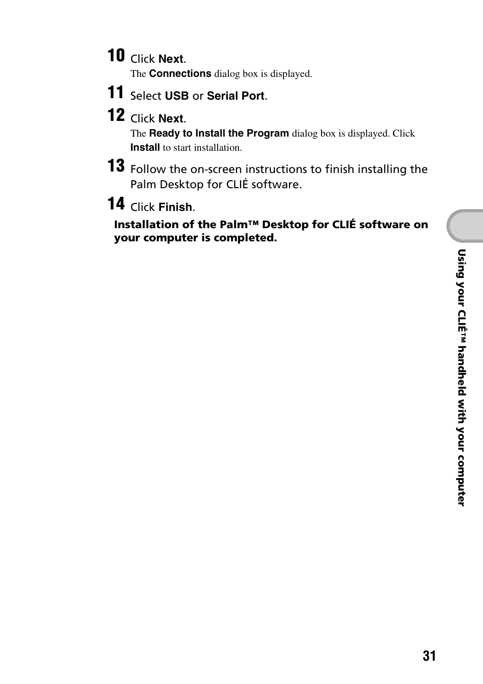 Sony PEG-TG50 User Manual | Page 31 / 104