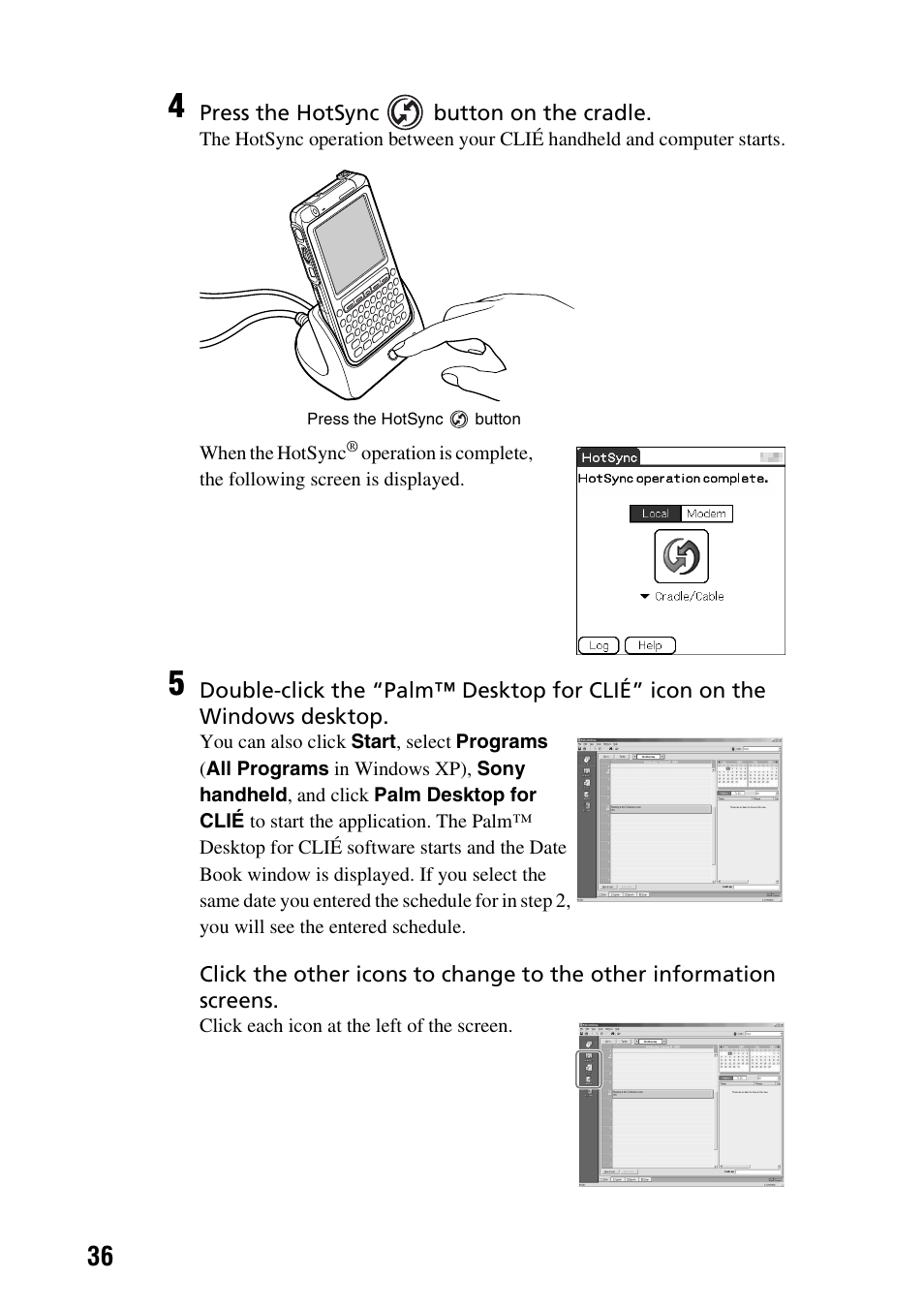 Sony PEG-TG50 User Manual | Page 36 / 104