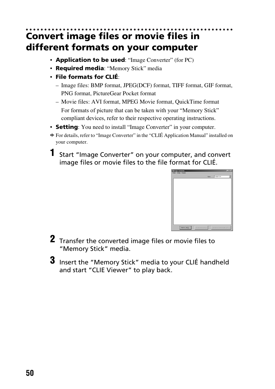 Sony PEG-TG50 User Manual | Page 50 / 104