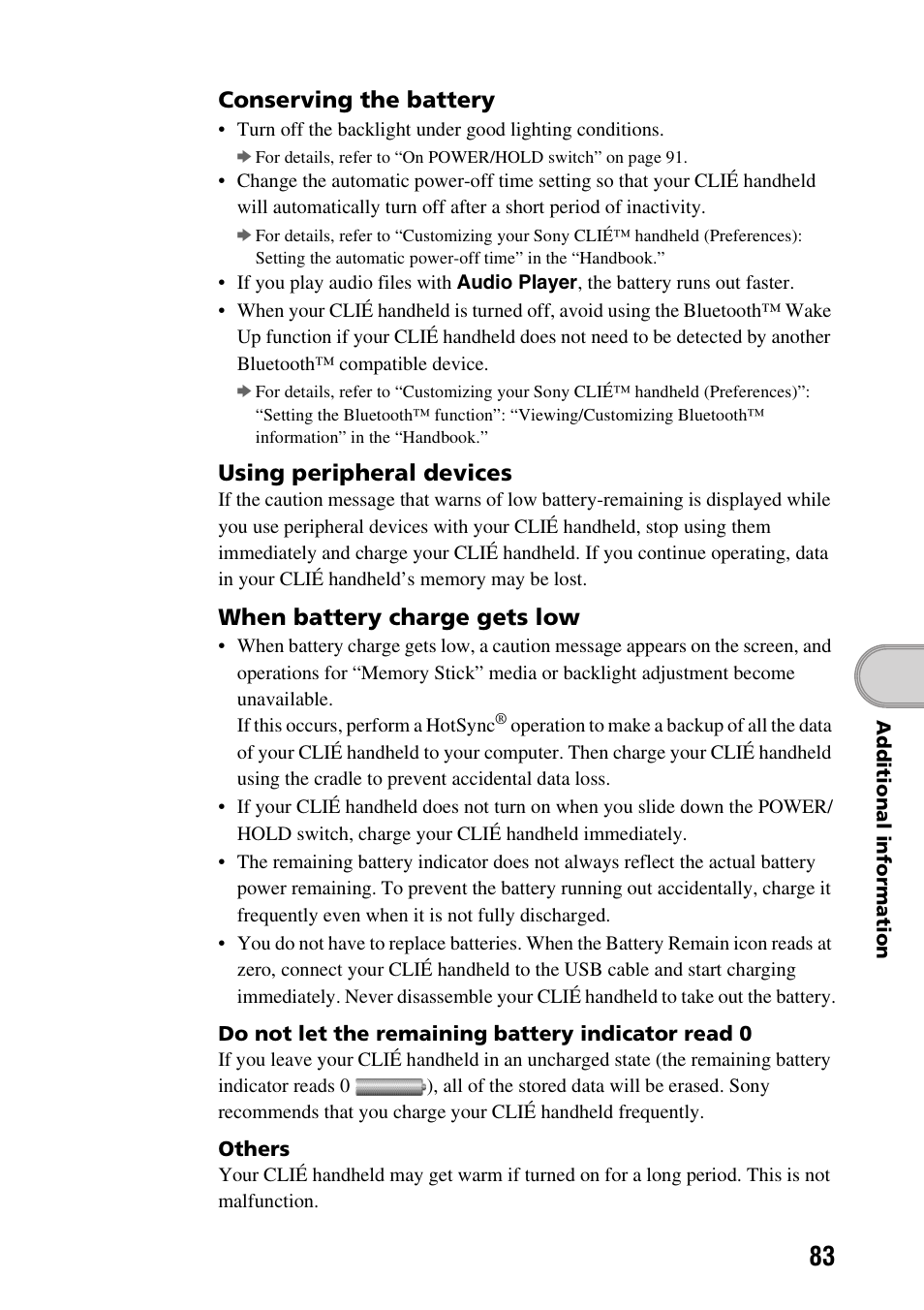 Sony PEG-TG50 User Manual | Page 83 / 104