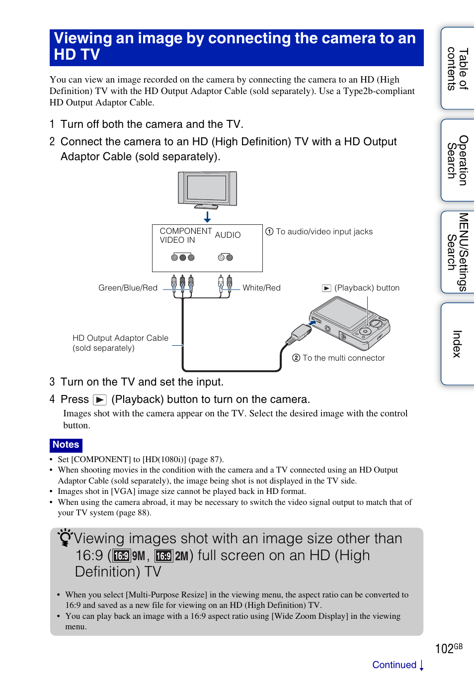 Sony DSC-W290 User Manual | Page 102 / 145