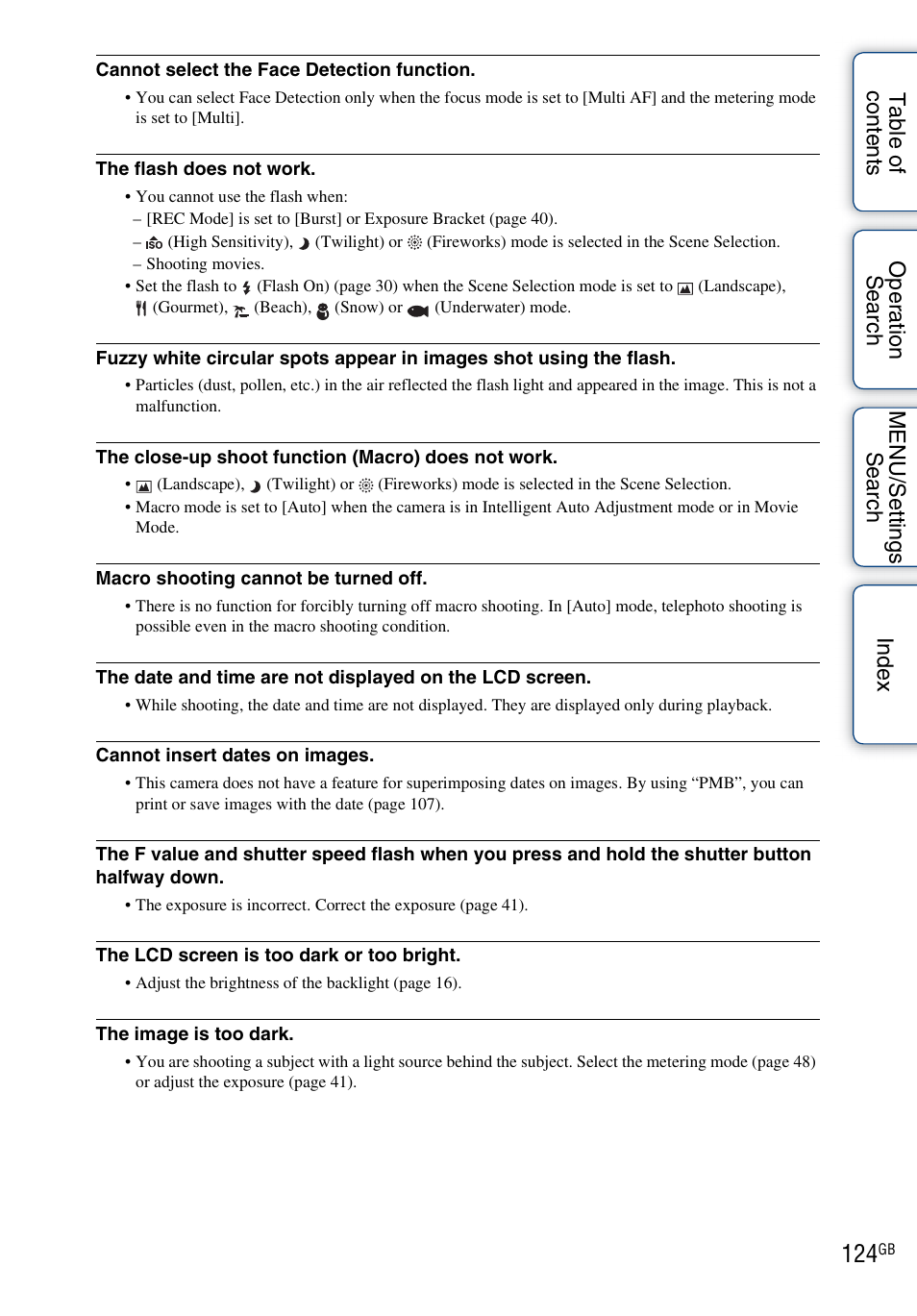 Sony DSC-W290 User Manual | Page 124 / 145