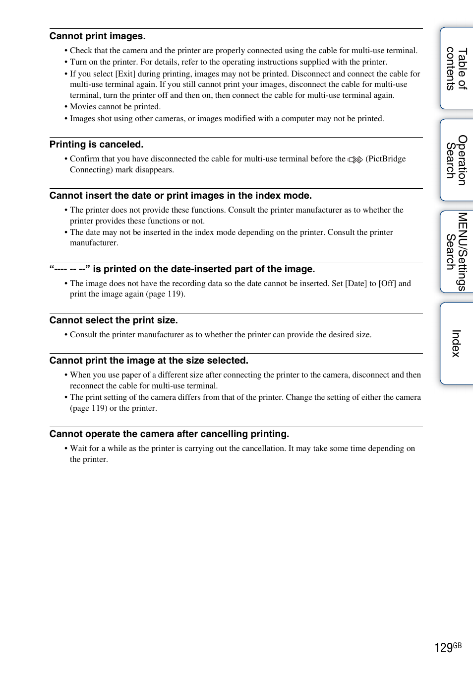 Sony DSC-W290 User Manual | Page 129 / 145