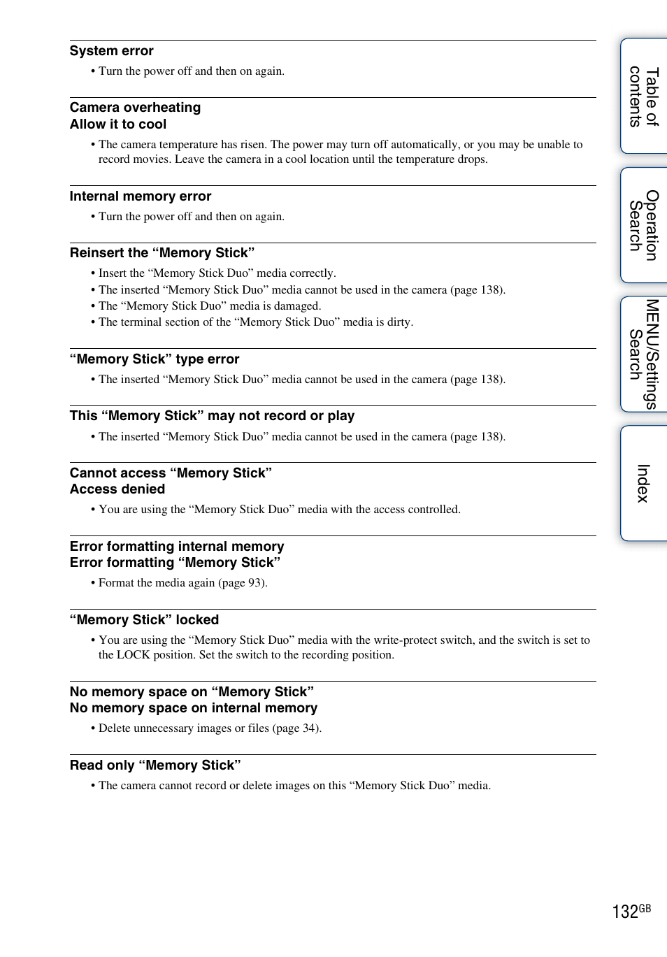 Sony DSC-W290 User Manual | Page 132 / 145