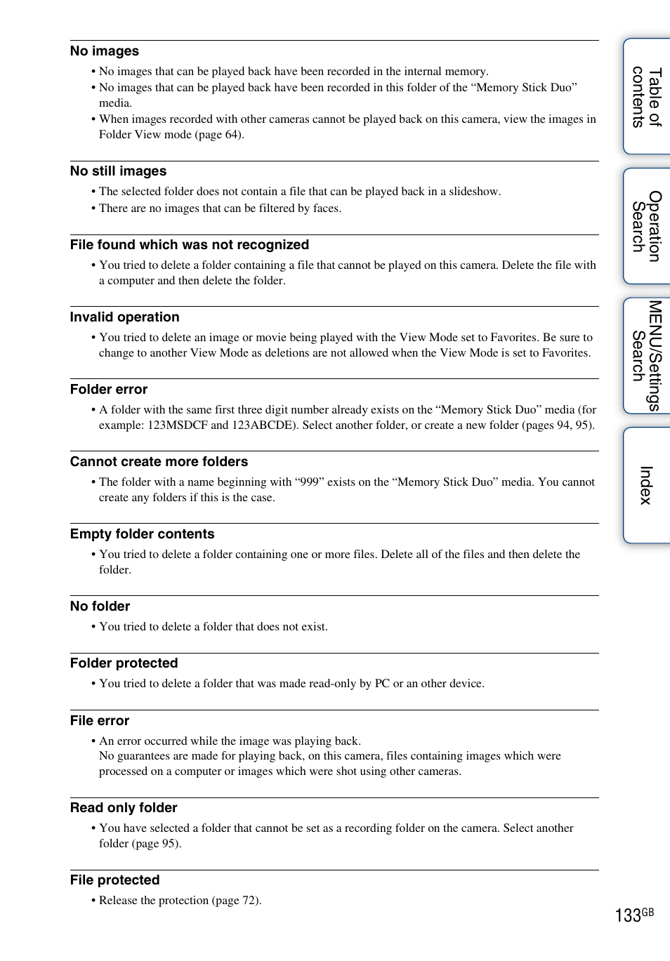 Sony DSC-W290 User Manual | Page 133 / 145