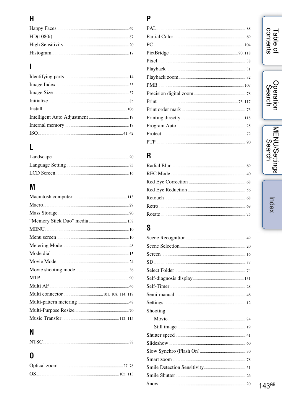 Sony DSC-W290 User Manual | Page 143 / 145