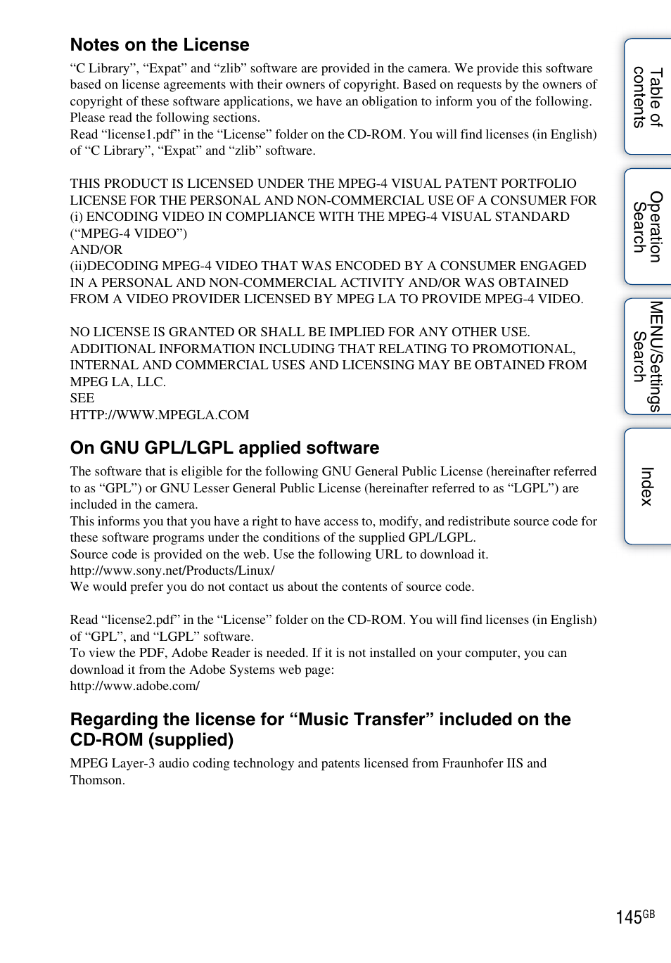 Sony DSC-W290 User Manual | Page 145 / 145