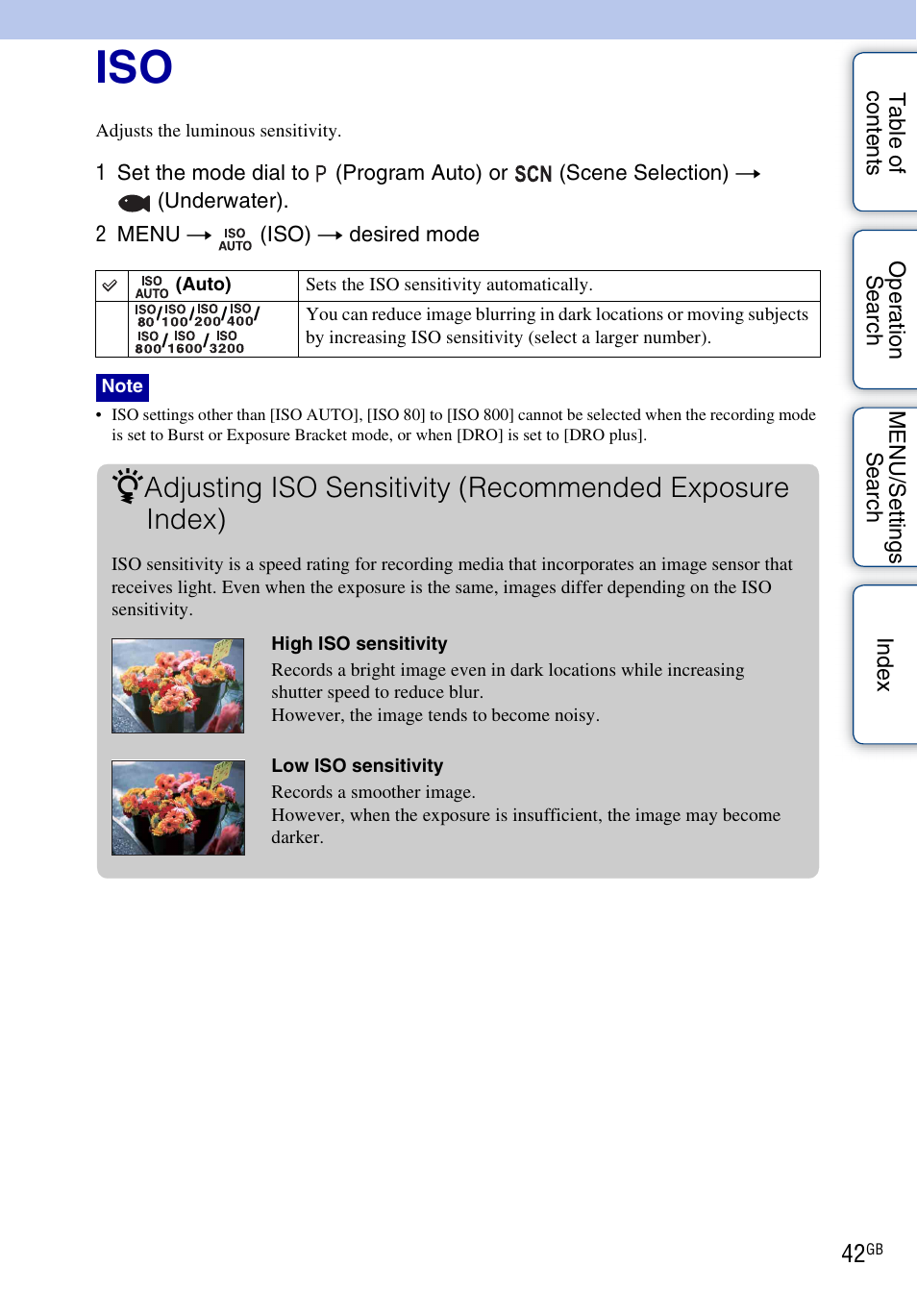 Sony DSC-W290 User Manual | Page 42 / 145