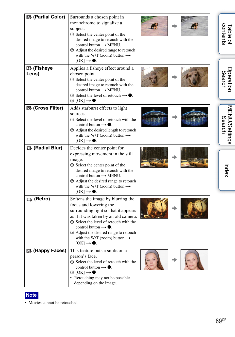 Sony DSC-W290 User Manual | Page 69 / 145