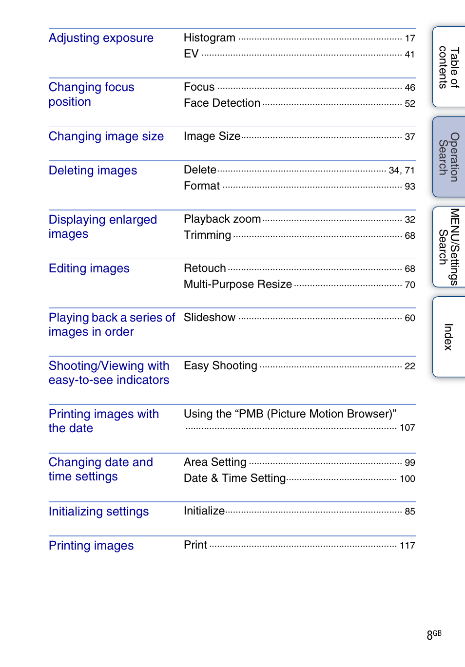 Sony DSC-W290 User Manual | Page 8 / 145