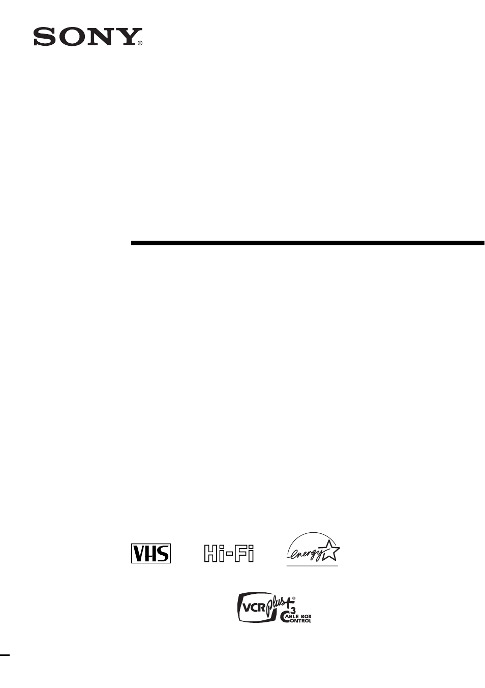 Sony SLV-N900 User Manual | 84 pages
