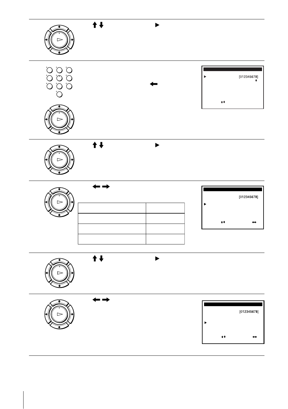Press m/m to move the cursor (b) to “enter code, Press m/m to move the cursor (b) to “mode, Press </, to select once, mo~fr, or weekly | Press m/m to move the cursor (b) to “speed | Sony SLV-N900 User Manual | Page 54 / 84