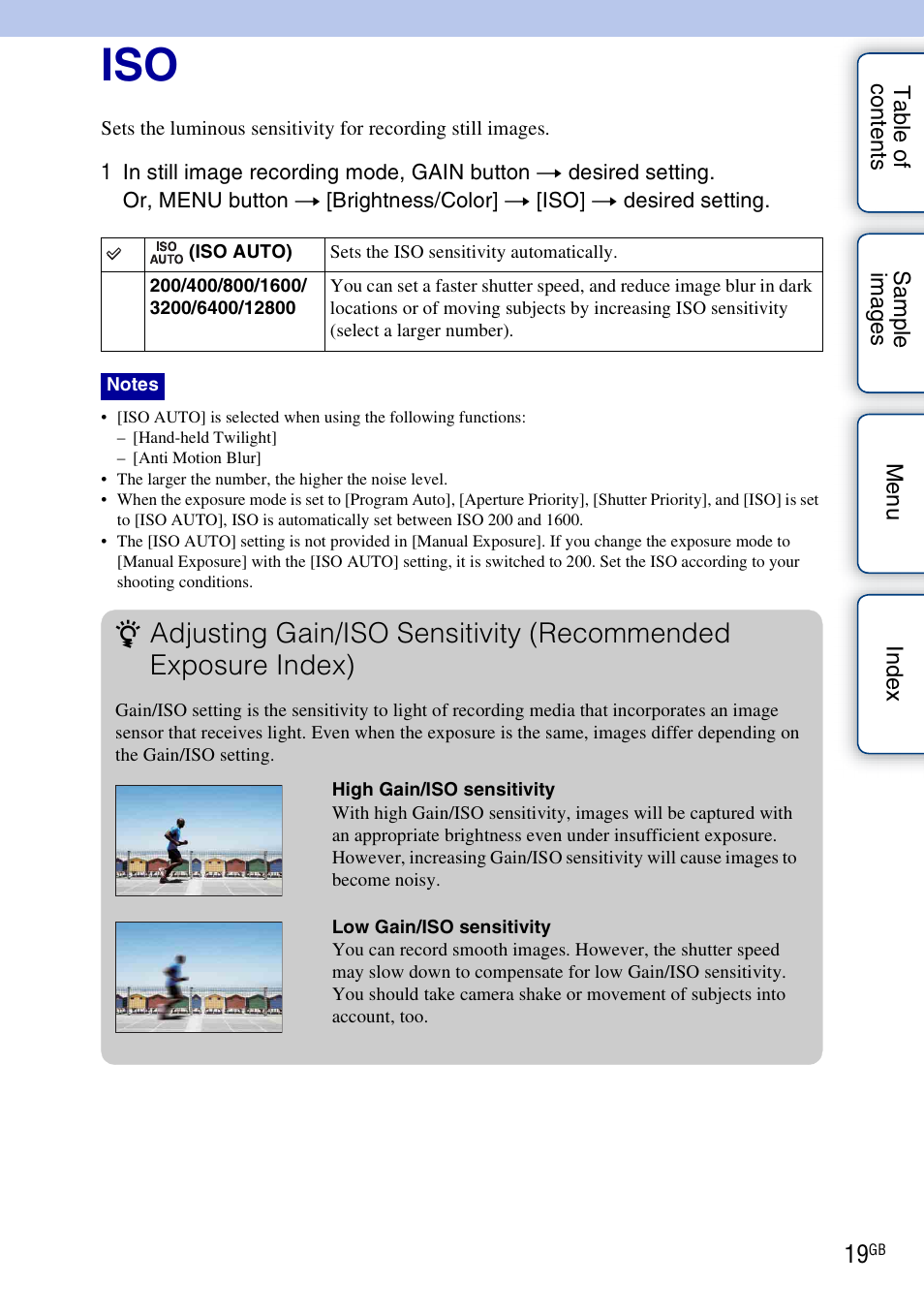 Sony NEX-VG10 User Manual | Page 19 / 95