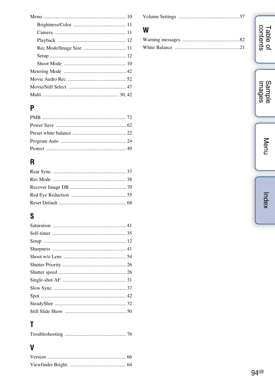 Sony NEX-VG10 User Manual | Page 94 / 95