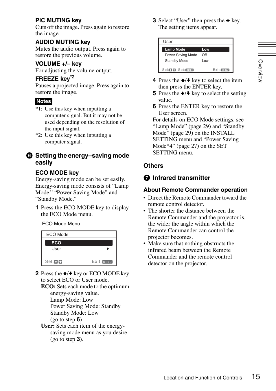 Sony VPL-BW120S User Manual | Page 15 / 51