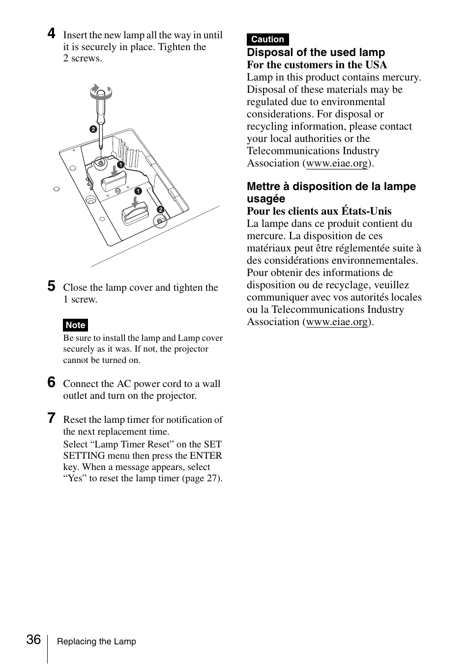 Sony VPL-BW120S User Manual | Page 36 / 51