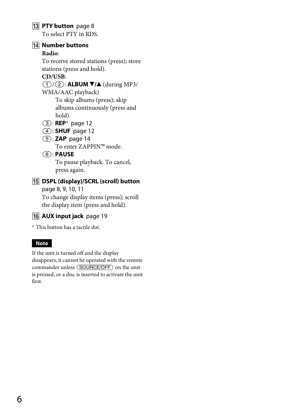 Sony CDX-GT56UIW User Manual | Page 6 / 56