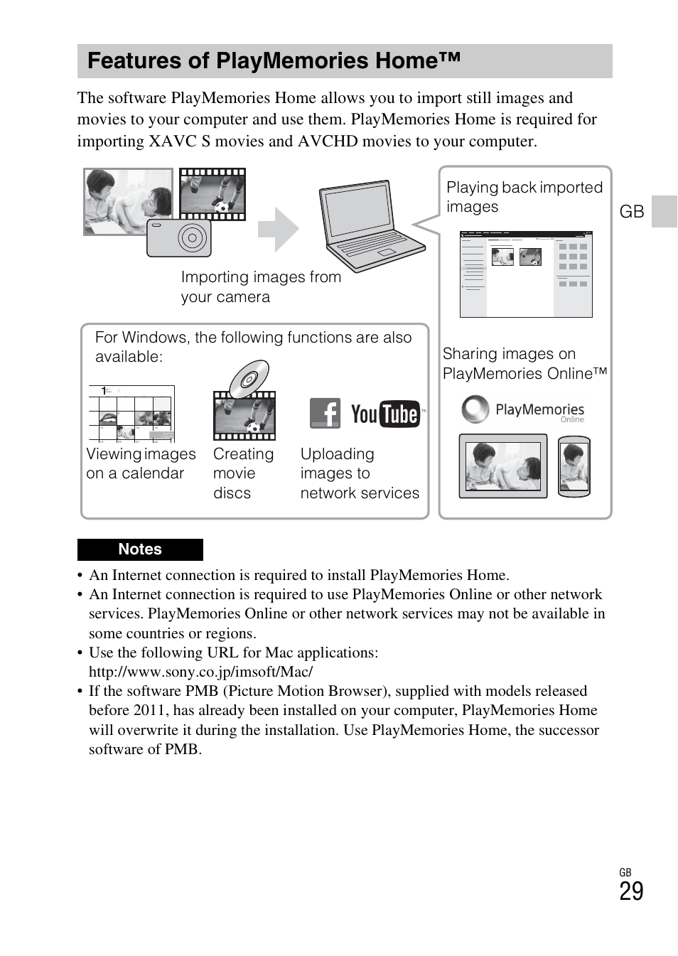 Features of playmemories home | Sony DSC-RX100M3 User Manual | Page 29 / 124