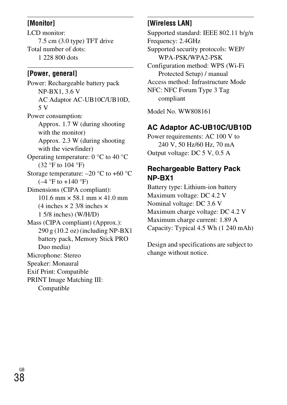 Sony DSC-RX100M3 User Manual | Page 38 / 124