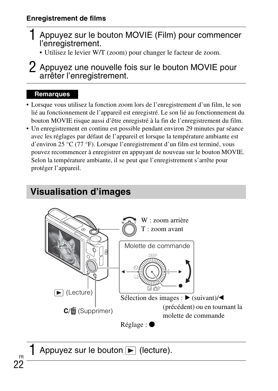Visualisation d’images | Sony DSC-RX100M3 User Manual | Page 60 / 124