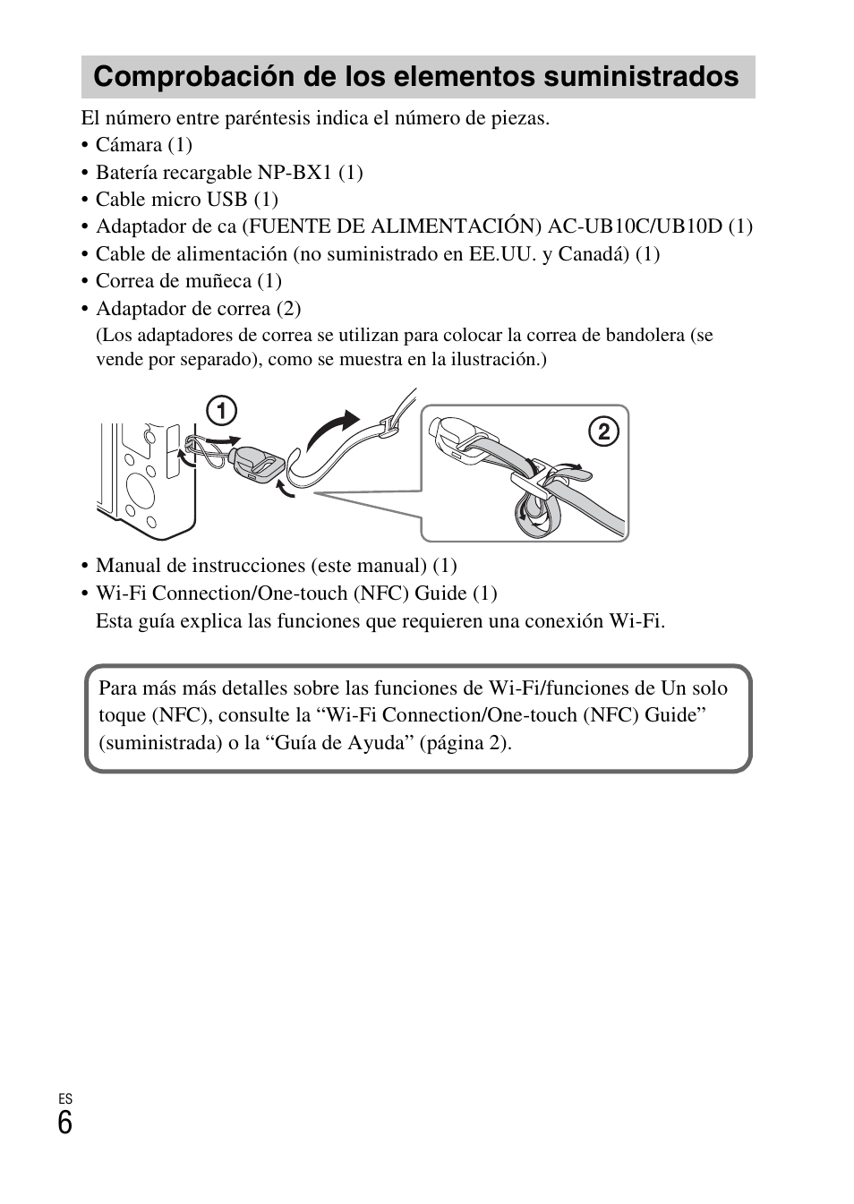 Comprobación de los elementos suministrados | Sony DSC-RX100M3 User Manual | Page 88 / 124