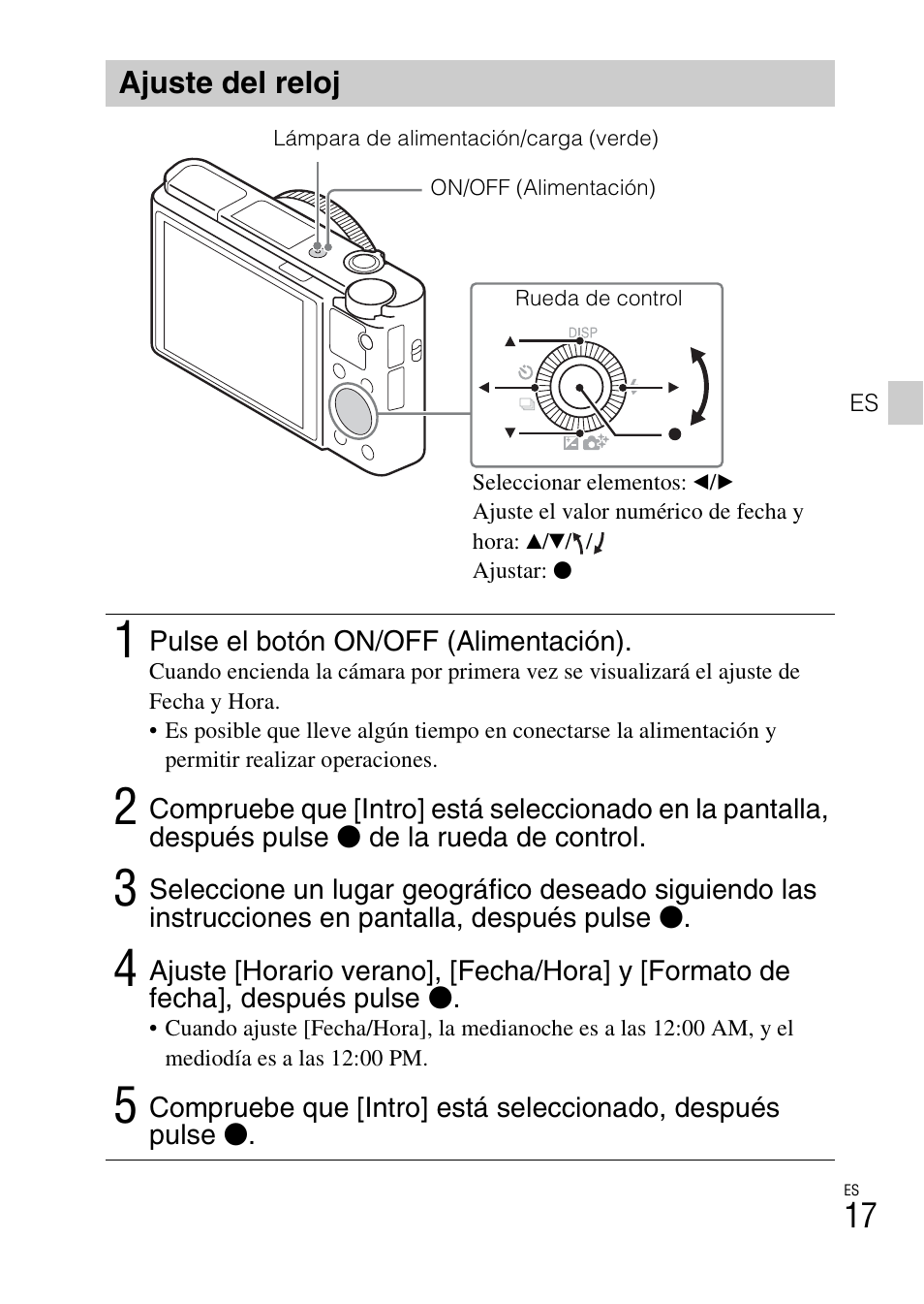 Ajuste del reloj | Sony DSC-RX100M3 User Manual | Page 99 / 124