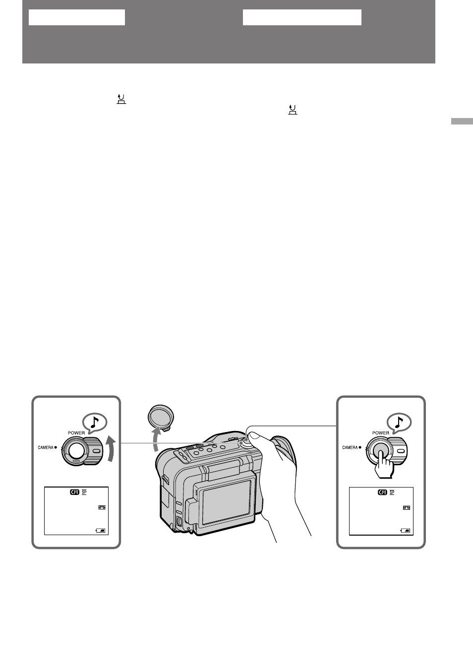 Grabación con la cámara, Camera recording | Sony DCR-SC100 User Manual | Page 14 / 116