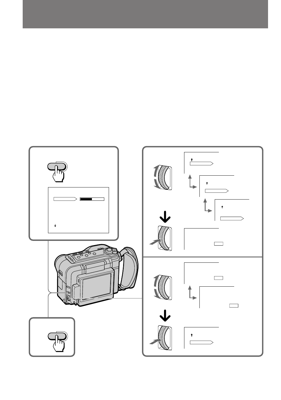 Cambio de los ajuste de modo, Changing the mode settings | Sony DCR-SC100 User Manual | Page 31 / 116