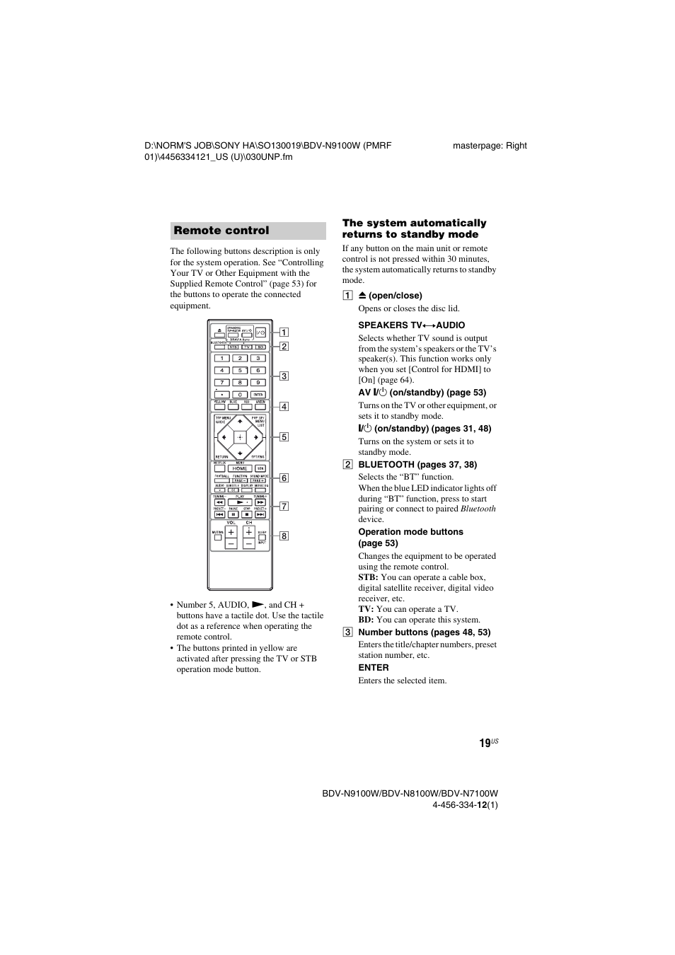 Sony BDV-N8100W User Manual | Page 19 / 88