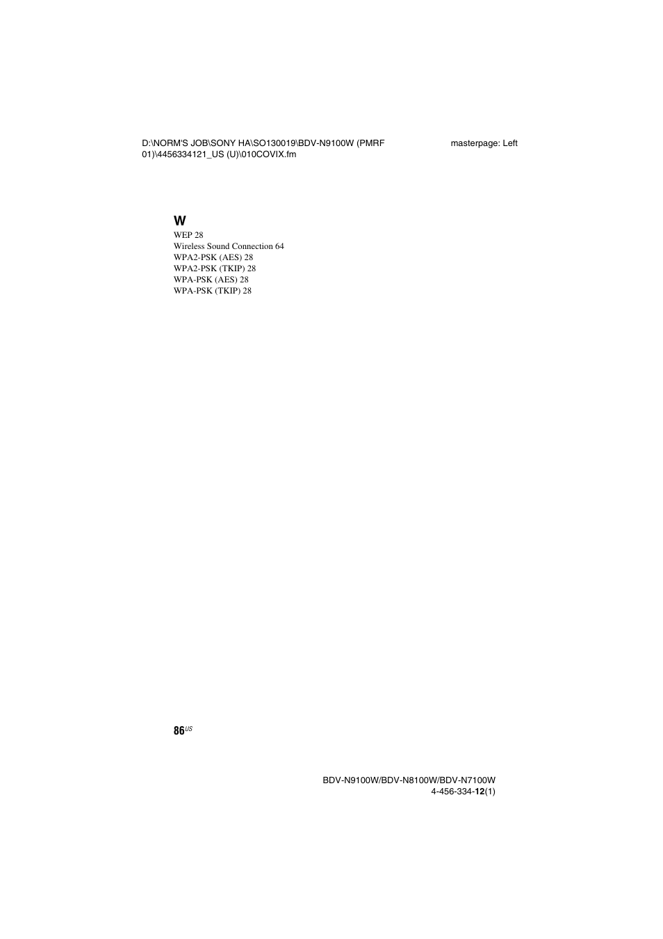 Sony BDV-N8100W User Manual | Page 86 / 88