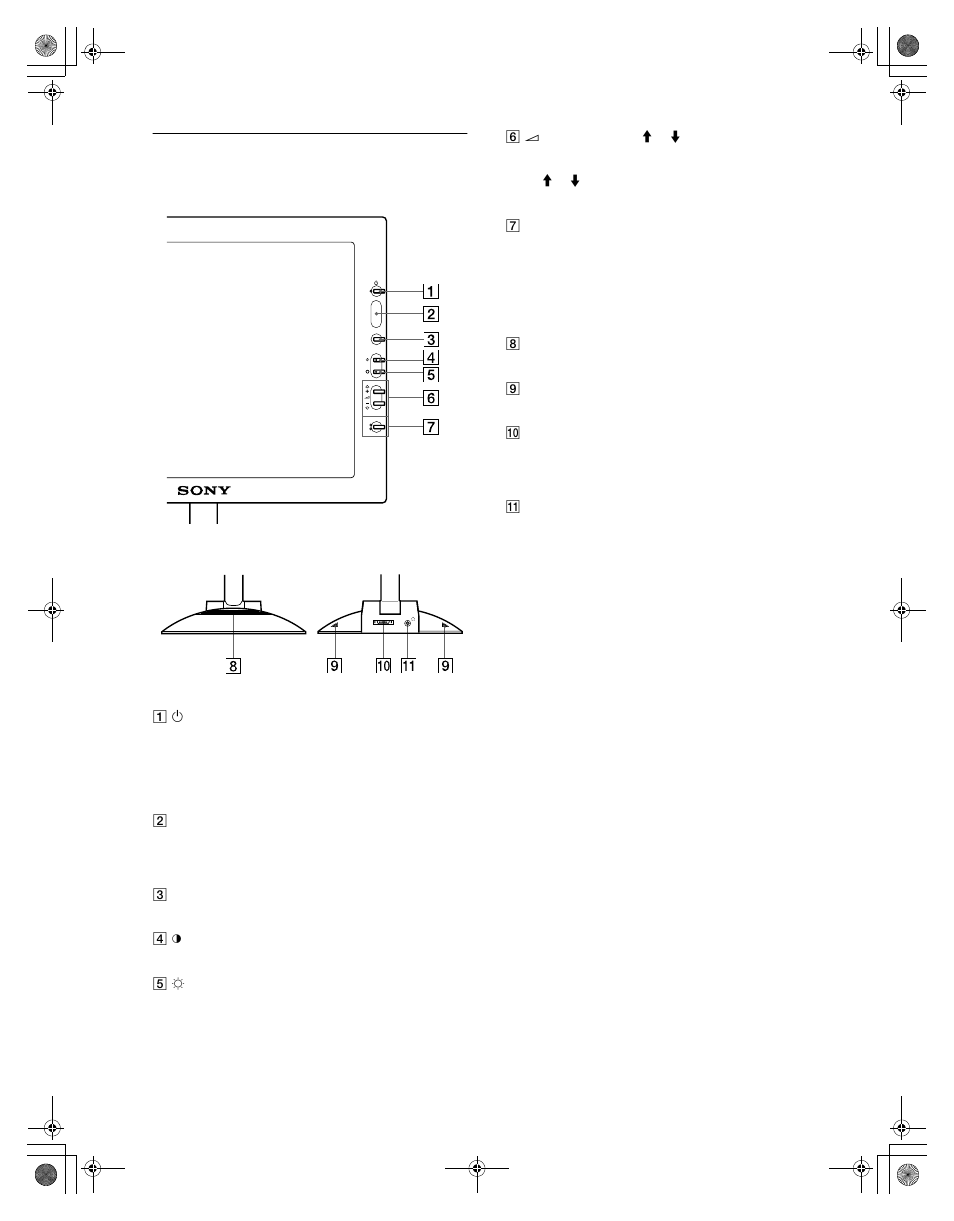 Identifying parts and controls | Sony SDM-N50R User Manual | Page 6 / 104