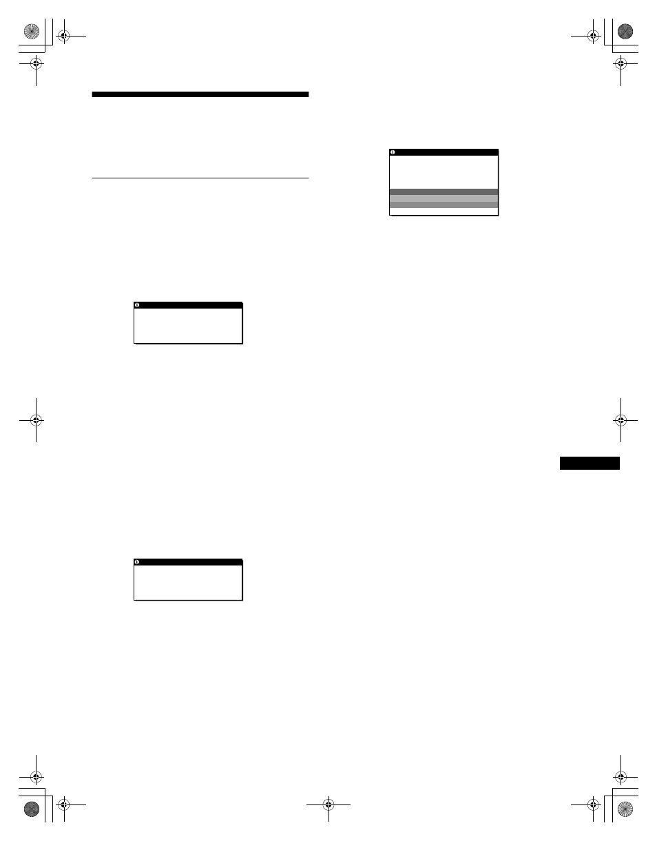 Guida alla soluzione dei problemi, Messaggi a schermo | Sony SDM-N50R User Manual | Page 99 / 104