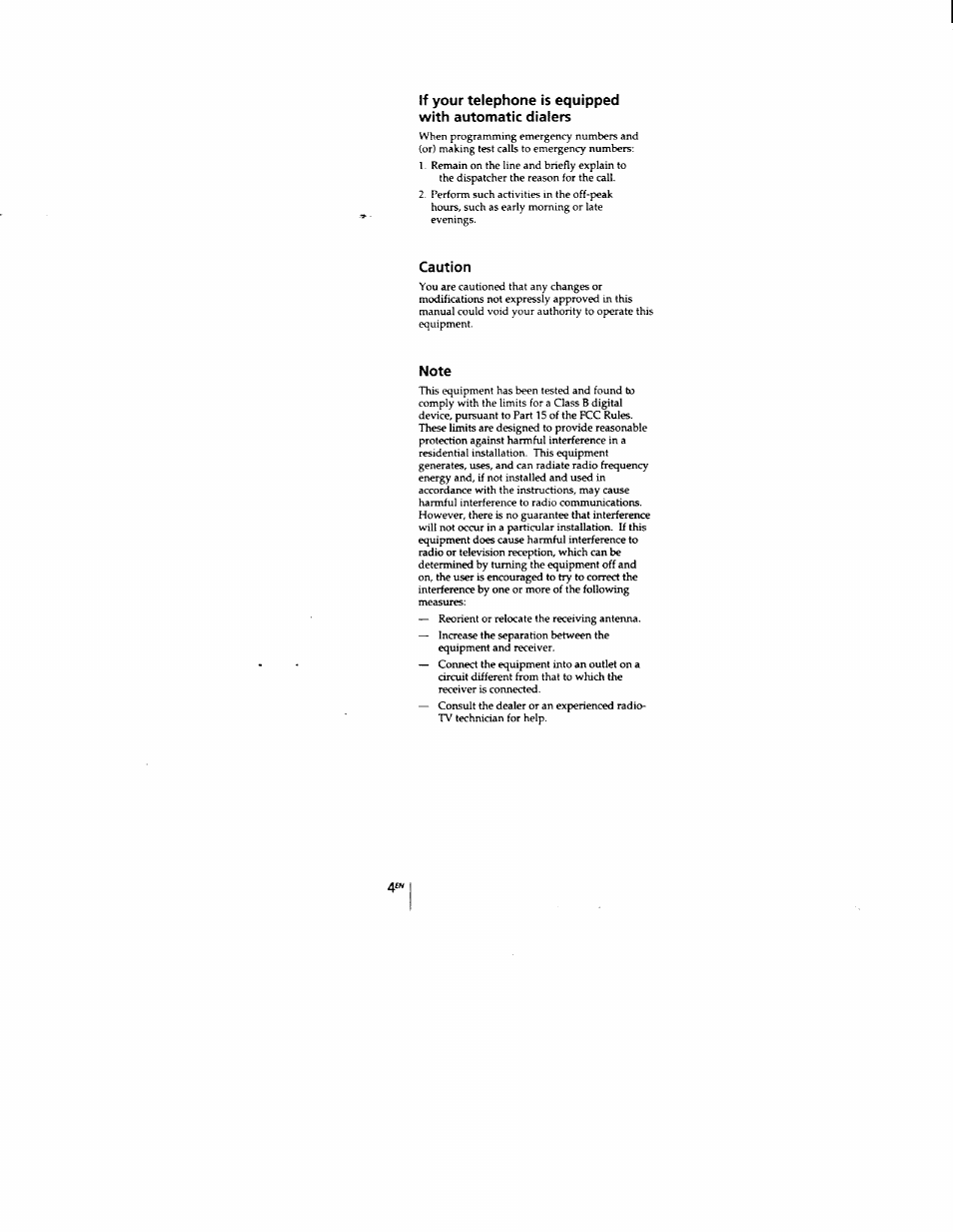 Caution, Note | Sony SPP-M502 User Manual | Page 4 / 78