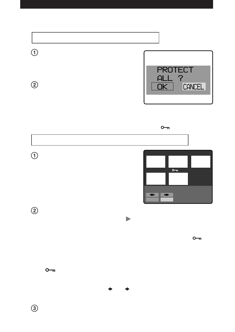 Protect all ? ok cancel | Sony MVC-FD5 User Manual | Page 115 / 136