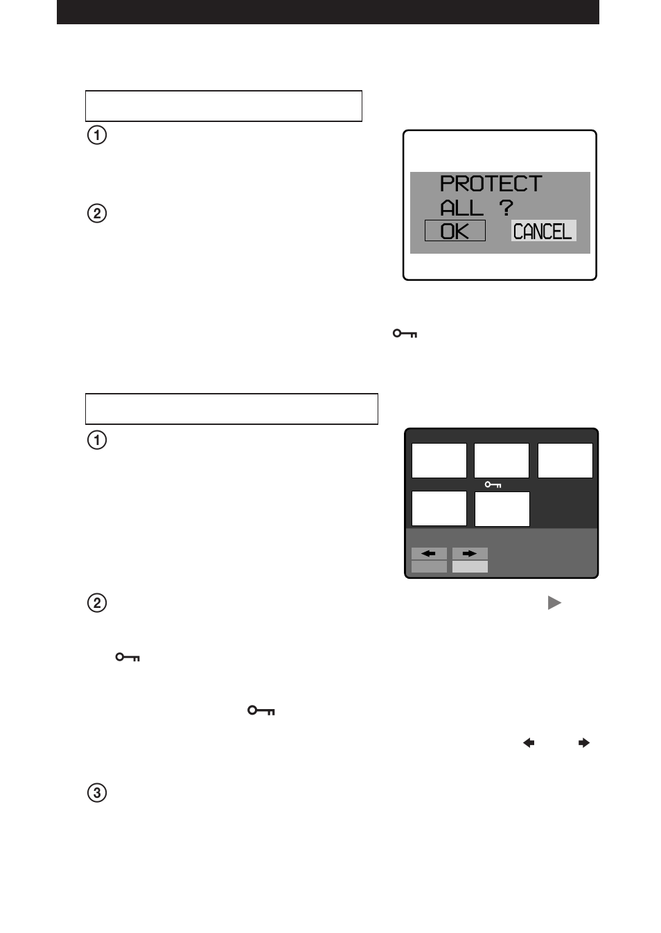 Protect all ? ok cancel | Sony MVC-FD5 User Manual | Page 27 / 136