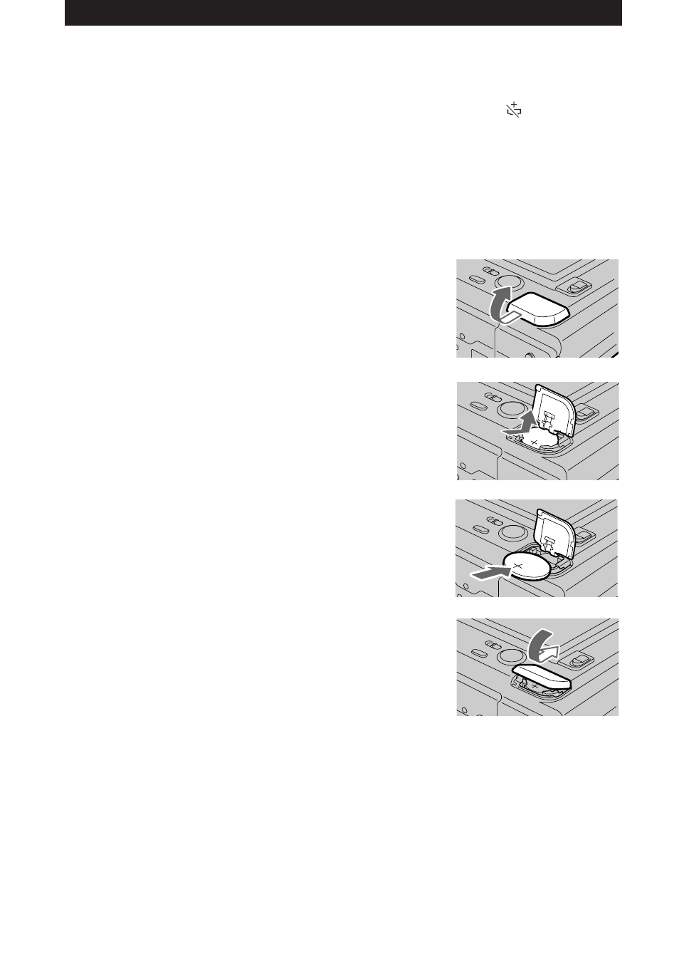 Changing the lithium battery in the camera | Sony MVC-FD5 User Manual | Page 38 / 136