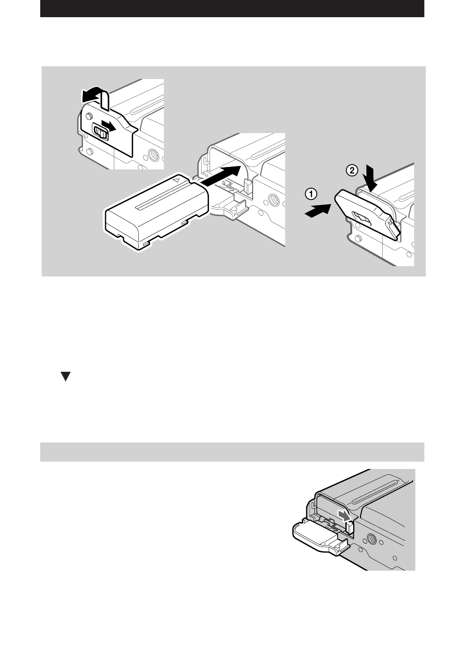 Etape 2: mise en place de la batterie | Sony MVC-FD5 User Manual | Page 55 / 136