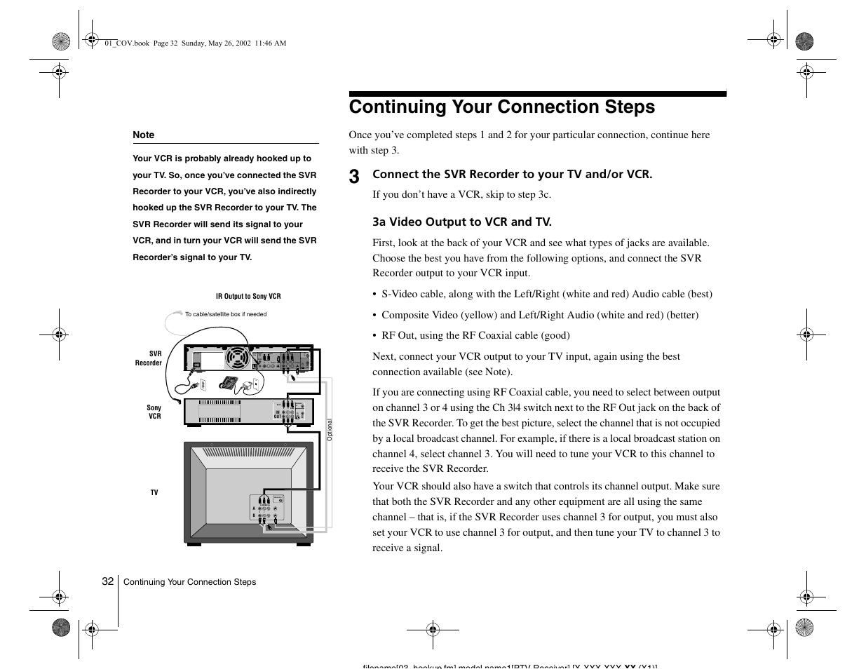 Continuing your connection steps | Sony SVR-2000 User Manual | Page 32 / 68