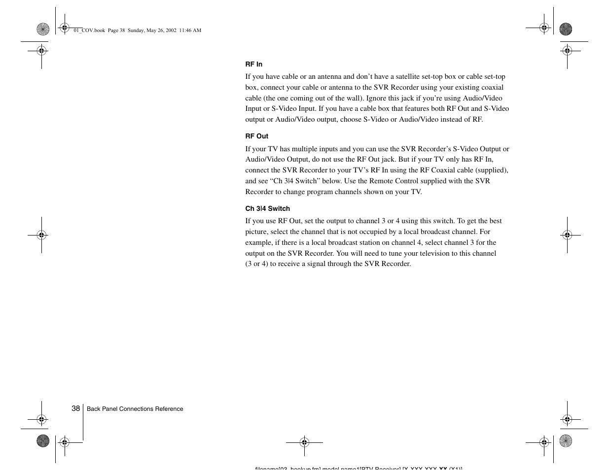 Sony SVR-2000 User Manual | Page 38 / 68