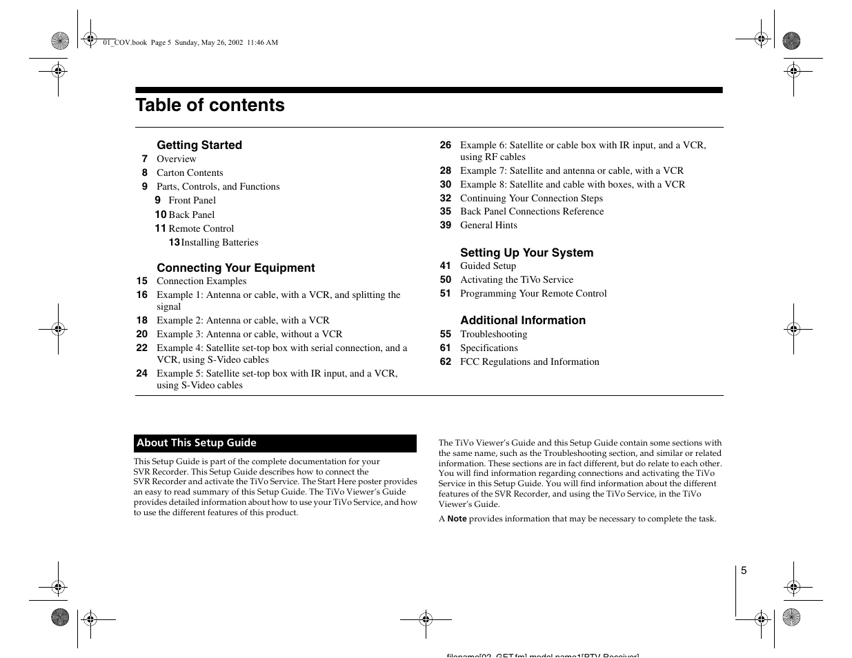 Sony SVR-2000 User Manual | Page 5 / 68