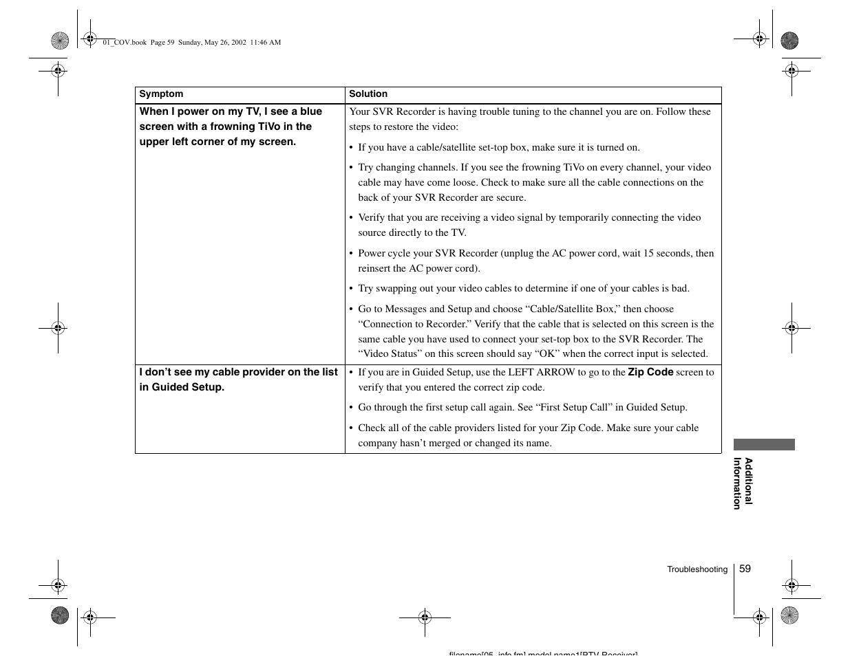 Sony SVR-2000 User Manual | Page 59 / 68